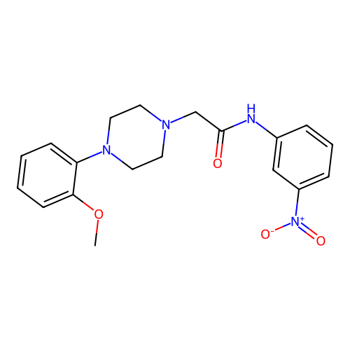 2-[4-(2-methoxyphenyl)piperazin-1-yl]-N-(3-nitrophenyl)acetamide structure