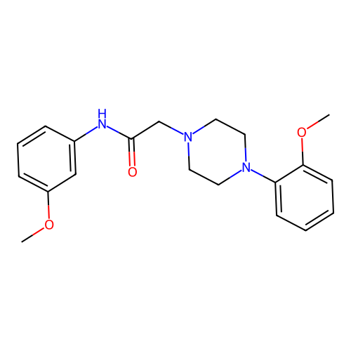 N-(3-methoxyphenyl)-2-[4-(2-methoxyphenyl)piperazin-1-yl]acetamide structure