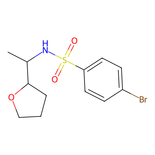 4-bromo-N-[1-(oxolan-2-yl)ethyl]benzenesulfonamide structure