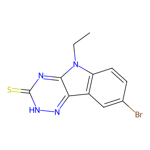 8-bromo-5-ethyl-5H-[1,2,4]triazino[5,6-b]indole-3-thiol structure
