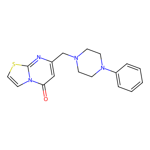 7-[(4-Phenylpiperazin-1-yl)methyl]-[1,3]thiazolo[3,2-a]pyrimidin-5-one structure