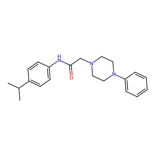 2-(4-phenylpiperazin-1-yl)-N-(4-propan-2-ylphenyl)acetamide structure