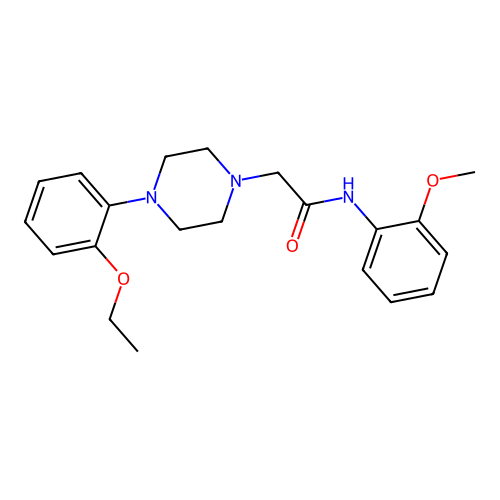 2-[4-(2-ethoxyphenyl)piperazin-1-yl]-N-(2-methoxyphenyl)acetamide structure