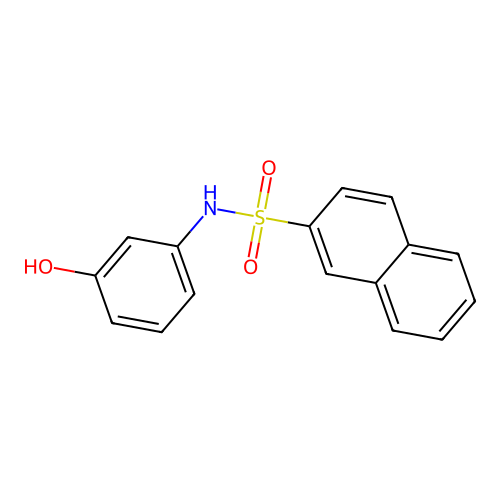 N-(3-hydroxyphenyl)naphthalene-2-sulfonamide structure