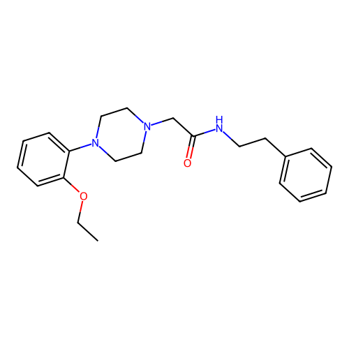 2-[4-(2-ethoxyphenyl)piperazin-1-yl]-N-(2-phenylethyl)acetamide structure
