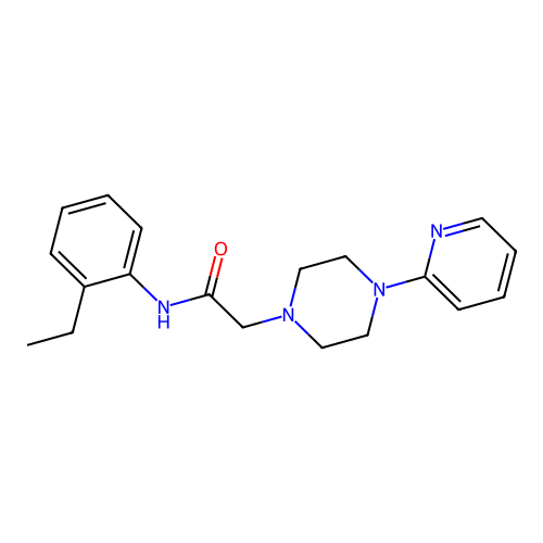 N-(2-ethylphenyl)-2-(4-pyridin-2-ylpiperazin-1-yl)acetamide structure