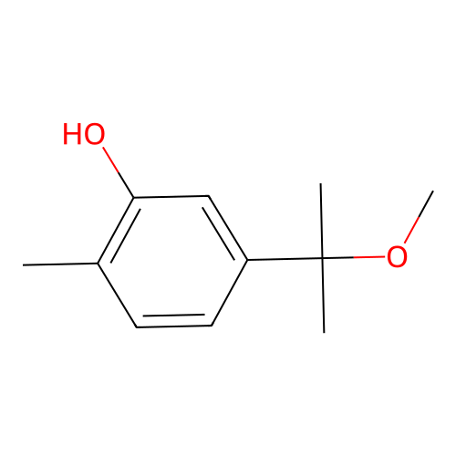 5-(2-Methoxypropan-2-yl)-2-methylphenol structure
