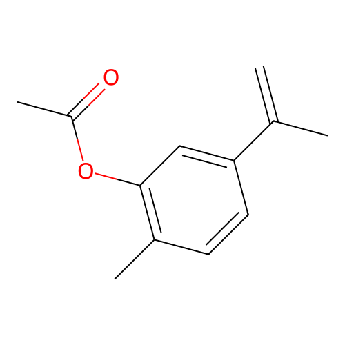 (2-Methyl-5-prop-1-en-2-ylphenyl) acetate structure
