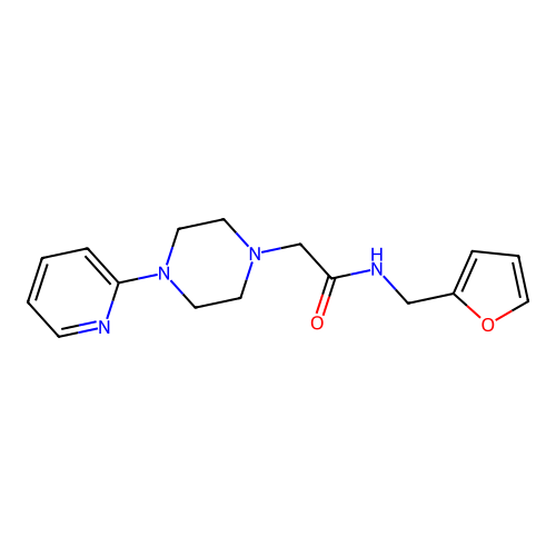 N-(furan-2-ylmethyl)-2-(4-pyridin-2-ylpiperazin-1-yl)acetamide structure