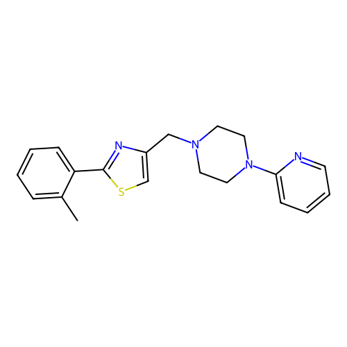 2-(2-Methylphenyl)-4-[(4-pyridin-2-ylpiperazin-1-yl)methyl]-1,3-thiazole structure