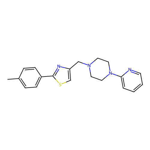 2-(4-Methylphenyl)-4-[(4-pyridin-2-ylpiperazin-1-yl)methyl]-1,3-thiazole structure