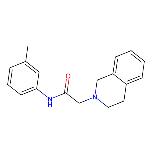 2-(3,4-dihydro-1H-isoquinolin-2-yl)-N-(3-methylphenyl)acetamide structure