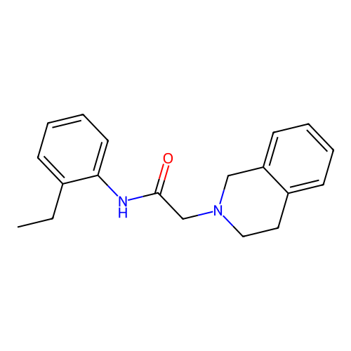 2-(3,4-dihydro-1H-isoquinolin-2-yl)-N-(2-ethylphenyl)acetamide structure