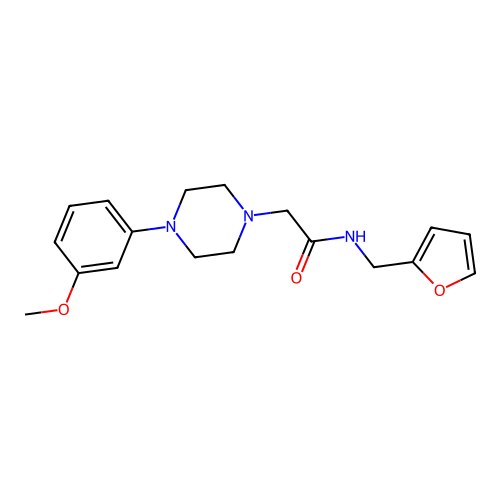 N-(furan-2-ylmethyl)-2-[4-(3-methoxyphenyl)piperazin-1-yl]acetamide structure