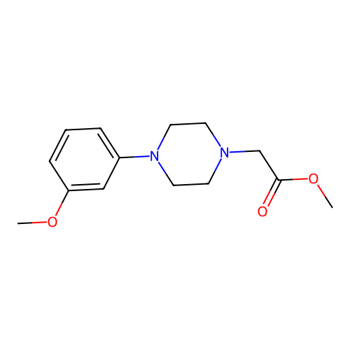 Methyl 2-[4-(3-methoxyphenyl)piperazinyl]acetate structure