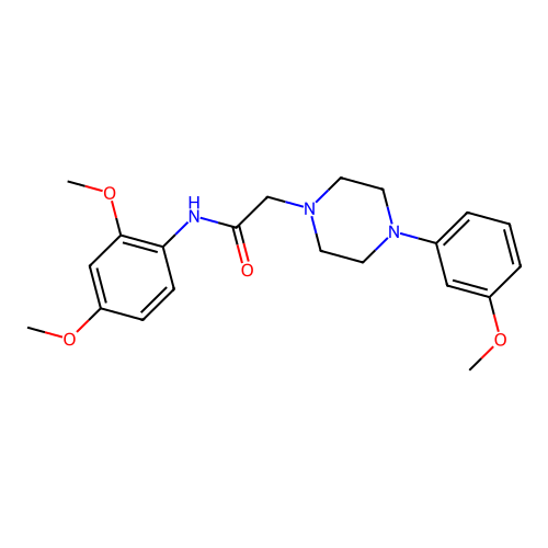 N-(2,4-dimethoxyphenyl)-2-[4-(3-methoxyphenyl)piperazin-1-yl]acetamide structure