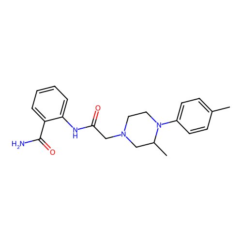 2-[[2-[3-Methyl-4-(4-methylphenyl)piperazin-1-yl]acetyl]amino]benzamide structure