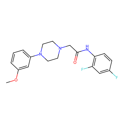 N-(2,4-difluorophenyl)-2-[4-(3-methoxyphenyl)piperazin-1-yl]acetamide structure