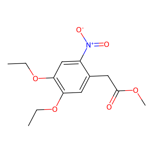 Methyl (4,5-diethoxy-2-nitrophenyl)acetate structure