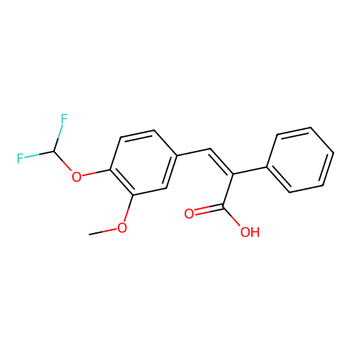 3-[4-(difluoromethoxy)-3-methoxy-phenyl]-2-phenyl-prop-2-enoic Acid structure