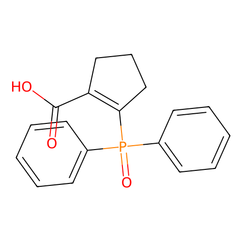 2-(Diphenyl-phosphinoyl)-cyclopent-1-enecarboxylic acid structure
