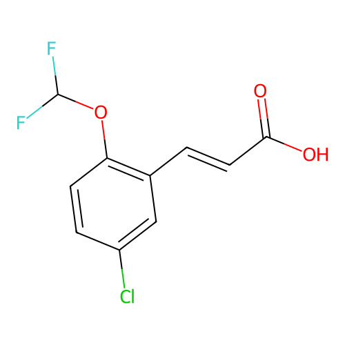 3-[5-chloro-2-(difluoromethoxy)phenyl]prop-2-enoic Acid structure