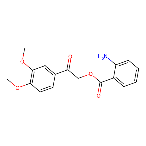 2-(3,4-Dimethoxyphenyl)-2-oxoethyl 2-aminobenzoate structure