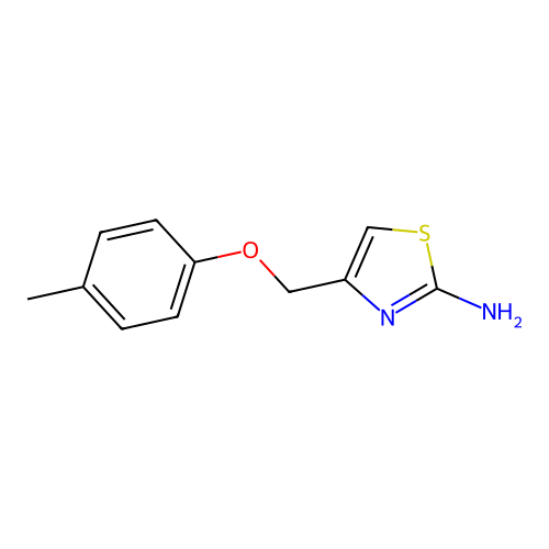 4-[(4-Methylphenoxy)methyl]-1,3-thiazol-2-amine structure