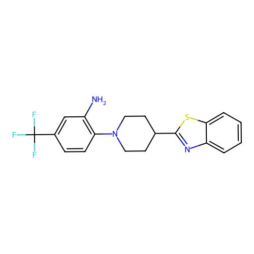 2-(4-Benzothiazol-2-yl-piperidin-1-yl)-5-trifluoromethyl-phenylamine structure