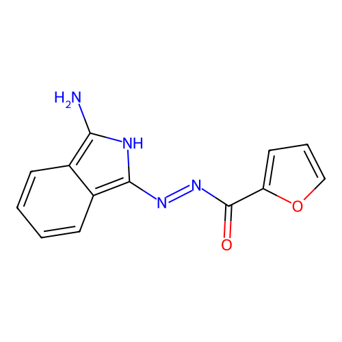 Furan-2-carboxylic acid (3-amino-isoindol-1-ylidene)-hydrazide structure