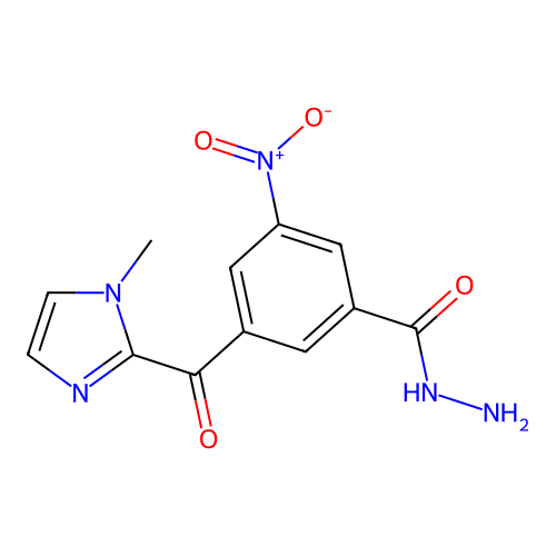 3-(1-Methyl-1H-imidazole-2-carbonyl)-5-nitro-benzoic acid hydrazide structure