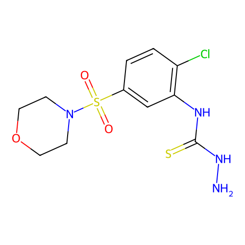 3-Amino-1-[2-chloro-5-(morpholine-4-sulfonyl)phenyl]thiourea structure