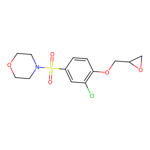 4-[3-Chloro-4-(oxiran-2-ylmethoxy)phenyl]sulfonylmorpholine structure