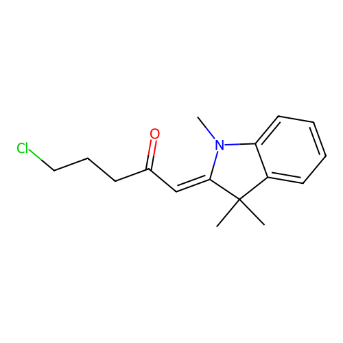 5-Chloro-1-(1,3,3-trimethylindol-2-ylidene)pentan-2-one structure