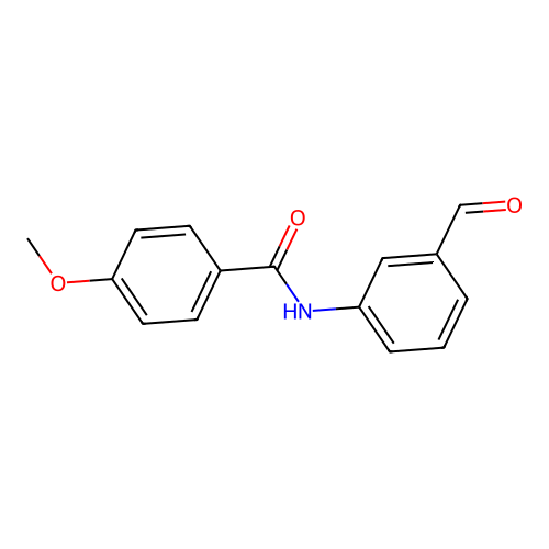 N-(3-formylphenyl)-4-methoxybenzamide structure