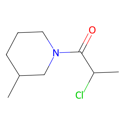 2-Chloro-1-(3-methylpiperidin-1-yl)propan-1-one structure