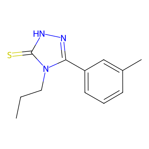 5-(3-methylphenyl)-4-propyl-4H-1,2,4-triazole-3-thiol structure