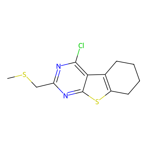 3-Chloro-5-[(methylsulfanyl)methyl]-8-thia-4,6-diazatricyclo[7.4.0.0,2,7]trideca-1(9),2,4,6-tetraene structure