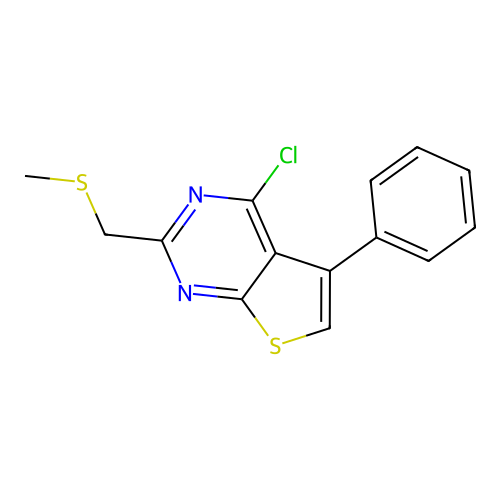 4-Chloro-2-[(methylsulfanyl)methyl]-5-phenylthieno[2,3-d]pyrimidine structure