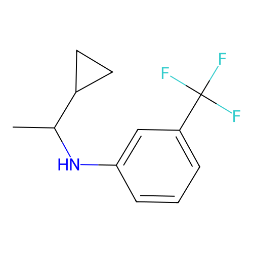 N-(1-cyclopropylethyl)-3-(trifluoromethyl)aniline structure