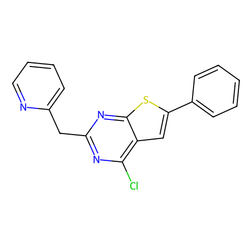 4-Chloro-6-phenyl-2-(pyridin-2-ylmethyl)thieno[2,3-d]pyrimidine structure