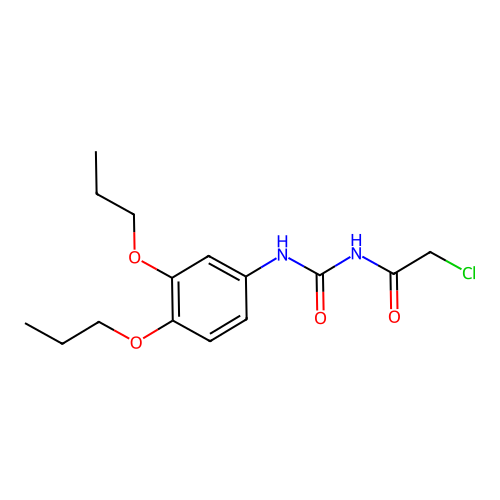 3-(2-Chloroacetyl)-1-(3,4-dipropoxyphenyl)urea structure