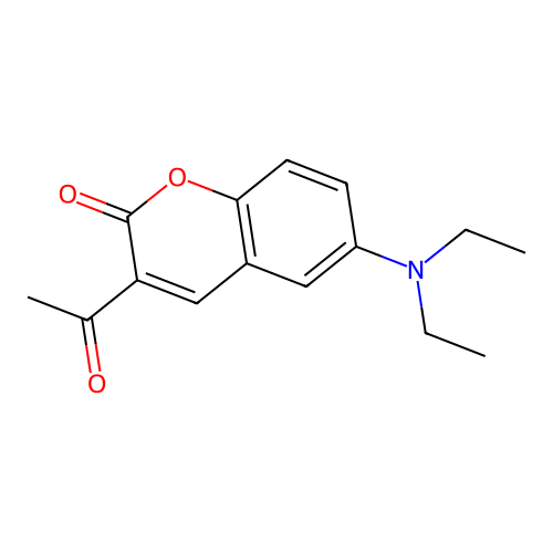 3-acetyl-6-(diethylamino)-2H-chromen-2-one structure