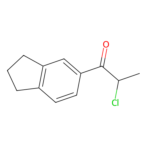 2-chloro-1-(2,3-dihydro-1H-inden-5-yl)propan-1-one structure