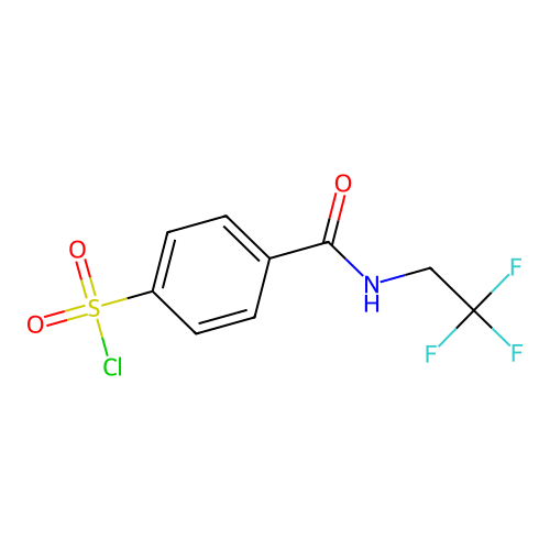4-[(2,2,2-Trifluoroethyl)carbamoyl]benzene-1-sulfonyl chloride structure
