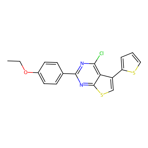 4-Chloro-2-(4-ethoxyphenyl)-5-(thiophen-2-YL)thieno[2,3-D]pyrimidine structure