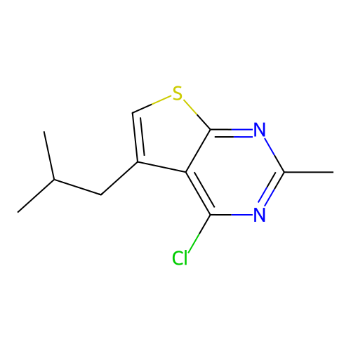 4-Chloro-2-methyl-5-(2-methylpropyl)thieno(2,3-d)pyrimidine structure