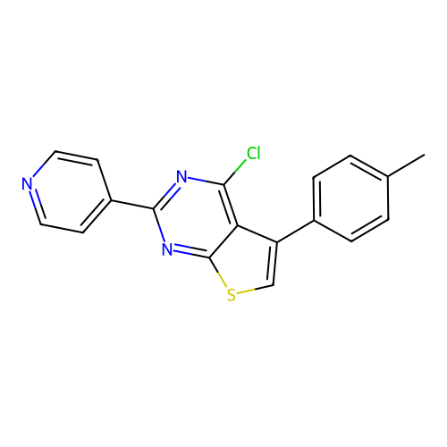 4-Chloro-5-(4-methylphenyl)-2-pyridin-4-ylthieno[2,3-d]pyrimidine structure