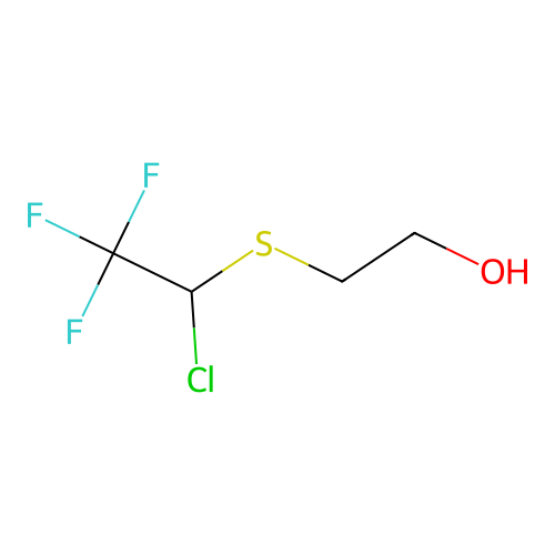 2-[(1-Chloro-2,2,2-trifluoroethyl)thio]ethanol structure