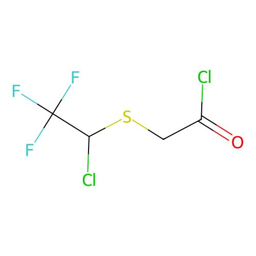 2-[(1-Chloro-2,2,2-trifluoroethyl)sulfanyl]acetyl chloride structure